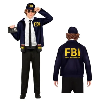 Afbeelding van Guirca Politie &amp; Detective Kostuum Fresh Beer Inspector Kei Gezellige Fbi Man Blauw Maat 52 54 Carnavalskleding Verkleedkleding