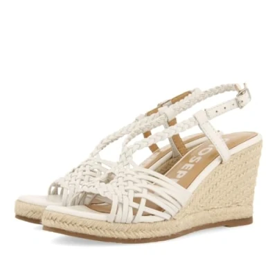 Afbeelding van Gioseppo Glide Sandalen met hoge hak, Dames, Maat: 38, Blanco Leer