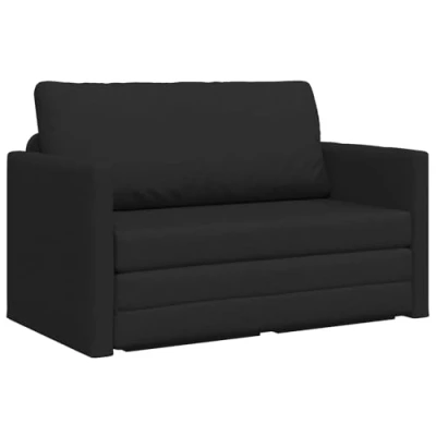 Afbeelding van vidaXL Vloer Sofa Bed 2 in 1 Zwart 124x71x78 cm Stof