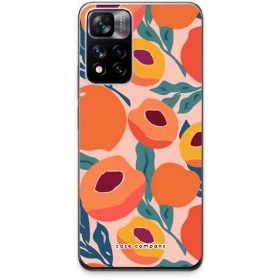 Afbeelding van Case Company® hoesje geschikt voor Xiaomi 11i Hypercharge Perzik Soft Cover Telefoonhoesje Bescherming aan alle Kanten en Schermrand