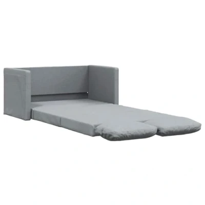 Afbeelding van Slaapbank vloermodel 2 in 1 112x174x55 cm stof lichtgrijs