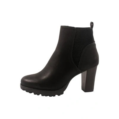 Afbeelding van Elara Herbst Enkellaarsjes met plateauzool, Dames, Maat: 39, Schwarz Kunststof