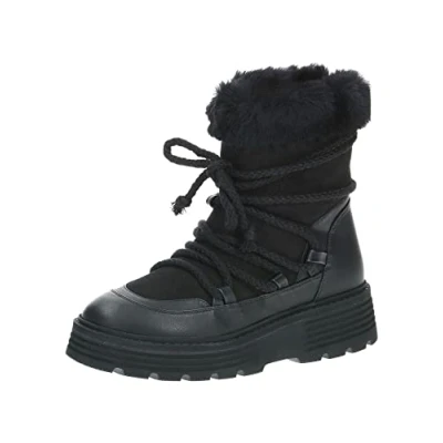 Afbeelding van Caprice Snowboots, Dames, Maat: 41, Black comb Textiel/ synthetisch