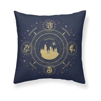 Afbeelding van Kussenhoes Harry Potter Christmas Gold Marineblauw 50 x cm