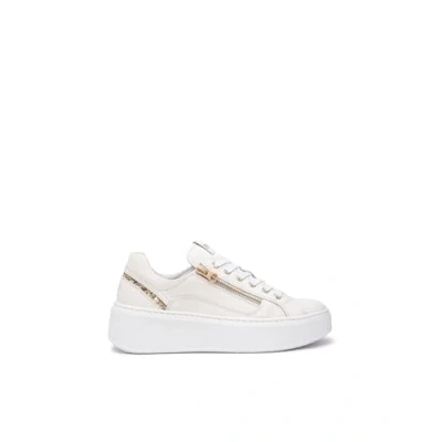 Afbeelding van Nero Giardini E513081D damessneakers van leer en technisch materiaal, Wit., 38 EU
