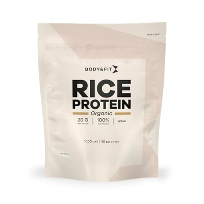 Afbeelding van Body &amp; Fit Rice Protein Plantaardig Eiwitpoeder Vegan Proteine Poeder Biologisch Rijst Eiwit 1000 gram (40 Shakes)