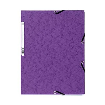 Afbeelding van Exacompta Europa elastiekmap, A4, 3 kleppen, 400 g/m², donkerpaars, 25 stuks