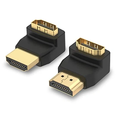 Afbeelding van VCE 2pcs HDMI Adapter Hoekstekker 90 graden en 270 3D &amp; 4K Male naar Female haakse connector Vergulde contacten