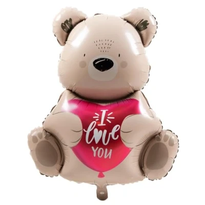 Afbeelding van Folat Folieballon Bruine beer I Love You 56 cm