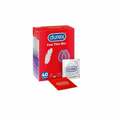 Afbeelding van Durex Condooms Thin Feel Mix 40 Stuks (20st Extra Dun (Ultra) + 20st Lube (Elite) Discreet Verzonden Met Kwantumkorting