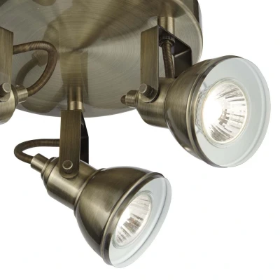 Afbeelding van Searchlight Focus Opbouwspot 3L Ø 30 X 16,5 Cm Antiek Messing