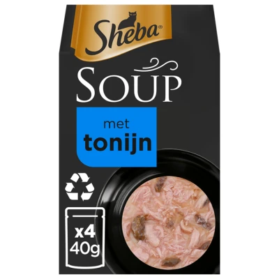 Afbeelding van Sheba Soup 4x40 g Kattenvoer Tonijn
