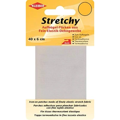 Afbeelding van Kleiber 40 x 6 cm, elastische strijkband, kledingreparatie, wit