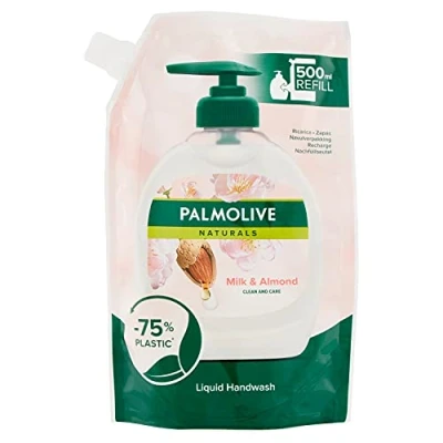 Afbeelding van Palmolive Handzeep Navulling Doypack Naturals Almond Milk 500 ml