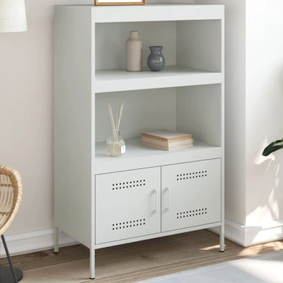 Afbeelding van Hoge kast 68x39x113 cm staal wit