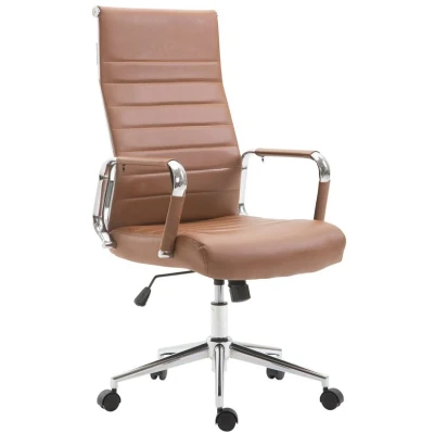 Image de CLP Fauteuil de bureau Kolumbus similicuir Marron clair