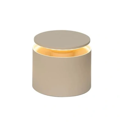 Afbeelding van Zafferano Push Up Pro Tafellamp Oplaadbare Buitenlamp Crème Nachtlamp IP54 Spatwaterdicht Bureaulamp Snoerloos Dimbare LED Lamp Tuinlamp met Draadloos Oplaadstation Ø 12cm