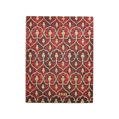 Afbeelding van Red Velvet Ultra 12 month Vertical Softcover Flexi Dayplanner 2025 (Elastic Band Closure)