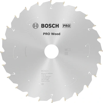 Image de BOSCH 2608837724 lame de scie circulaire Standard pour bois scies sans fil 216 x 30 1.7/1.2 mm, 24T