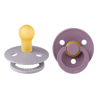 Afbeelding van BiBS Colour Pacifier Stage 1 Fopspeen 2 stuks Fossil Grey / Mauve