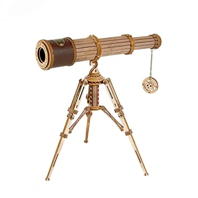 Afbeelding van ROKR 3D houten puzzel monoculaire telescoop hout modelbouw wetenschappelijk geschenken voor volwassenen en kinderen ouder dan 14 jaar, 314 delen,