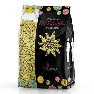 Afbeelding van Dermawax Warme waxparels voor de gevoelige huid, gebruik zonder waxstrips professionele ontharing van gezicht, benen, armen, bikini, Braziliaanse ontharing, 1 kg