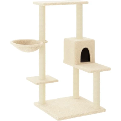 Afbeelding van vidaXL Kattenmeubel met sisal krabpalen 95 cm crèmekleurig