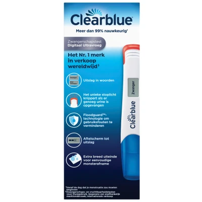 Afbeelding van Clearblue Zwangerschapstest Digitaal Ultravroeg 2 digitale testen