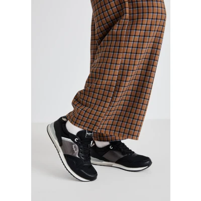 Afbeelding van Pepe Jeans London Shine Sneakers laag, Dames, Maat: 39, Black Imitatieleer/ textiel
