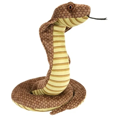 Afbeelding van Wild Republic Knuffel Cobra Junior 30 Cm Pluche Bruin/geel