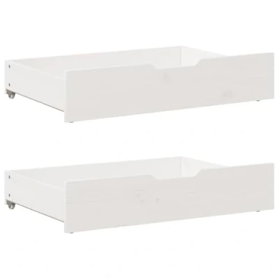 Afbeelding van vidaXL Bedlades 2 st 80x55x16 cm massief grenenhout wit