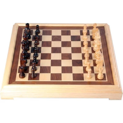 Afbeelding van Schaakset Ingelegd 40cm (NL/EN/FR/DE)