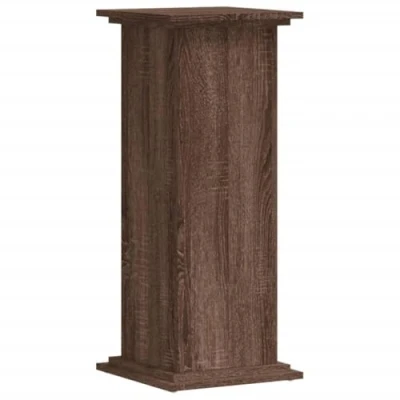 Afbeelding van Plantenstandaard 33x33x80 cm bewerkt hout bruin eikenkleurig