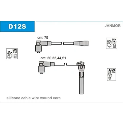 Afbeelding van JANMOR D12S Bougiekabelset