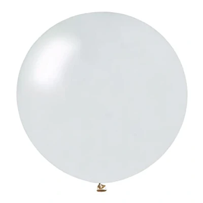 Image de Ciao Pack 10 maxi balloons pearly in natural latex Premium Quality G40 (Ø 100cm / 40&#039;&#039;), white pearl