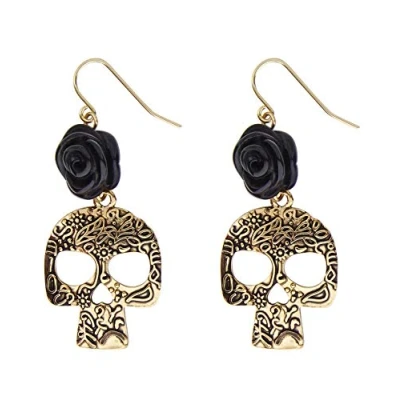 Afbeelding van WIDMANN Goudkleurige skelet oorbellen voor volwassenen Accessoires &gt; Sieraden