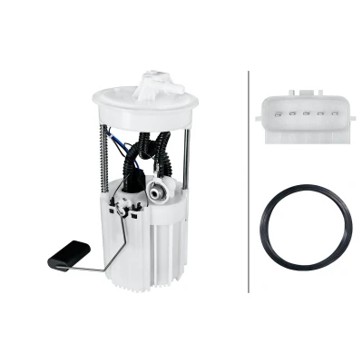 Afbeelding van HELLA 8TF 358 306 611 Brandstoftoevoereenheid Met pakking, brandstoftoevoermodule Electrisch Benzine