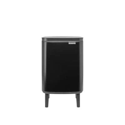 Afbeelding van Brabantia Bo Hi Afvalemmer 7 Liter Met Kunststof Binnenemmer Zwart