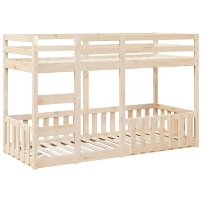 Image de vidaXL Lit superposé 90x190 cm Bois de pin massif