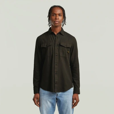 Afbeelding van GStar Overhemd Marine Slim Fit Antraciet S