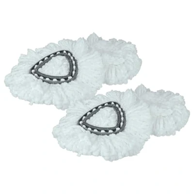 Afbeelding van vhbw Set van 4 dweilen compatibel met Vileda Easy Wring &amp; Clean Turbo vervangende microvezelkop zwart/wit