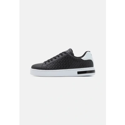 Afbeelding van Armani Exchange London Sneakers laag, Heren, Maat: 42, Black/optic white Hoogwaardig imitatieleer