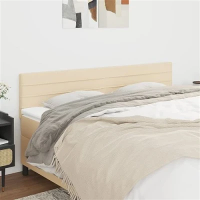 Afbeelding van Hoofdborden 2 st 80x5x78/88 cm stof crmekleurig