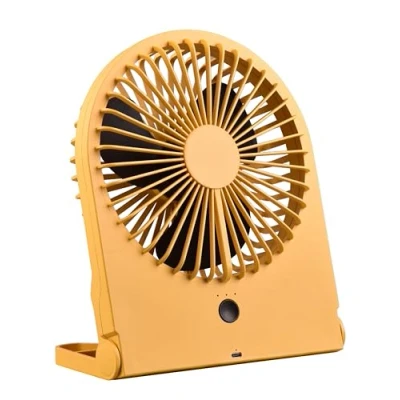 Afbeelding van Trio Leuchten Tafelventilator Breezy H 23 cm oplaadbaar geel