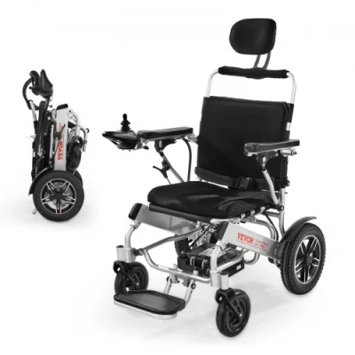Image de VEVOR Fauteuil Roulant Électrique Dossier Réglable Pliable 136 kg 21 km 533,4 mm