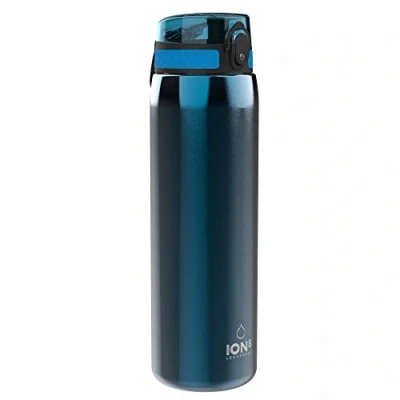 Afbeelding van Ion8 Lekvrije 1 liter Waterfles, Roestvrij Stalen, Blauw