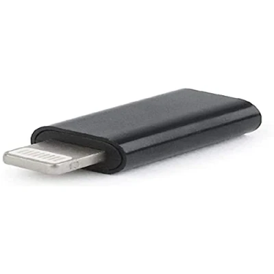 Image de Cablexpert Adaptateur Lightning 24 pin USB C femelle pour mâle noir