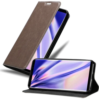 Afbeelding van Cadorabo Hoesje geschikt voor Samsung Galaxy NOTE 9 in KOFFIE BRUIN Beschermhoes met magnetische sluiting, standfunctie en kaartvakje Book Case Cover Etui