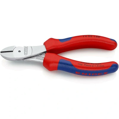Image de KNIPEX 74 05 140 coupeur latéral motorisé avec poignées multi composants chromé mm