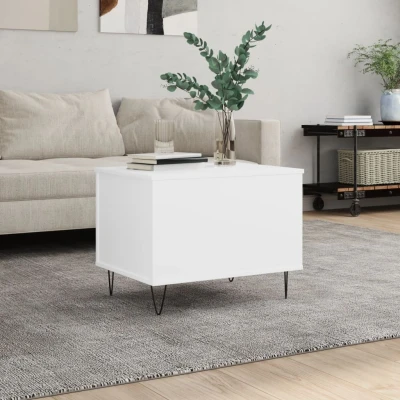 Afbeelding van Salontafel 60x44,5x45 cm bewerkt hout wit
